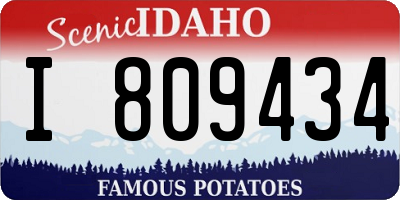 ID license plate I809434