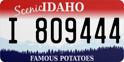 ID license plate I809444