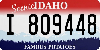 ID license plate I809448