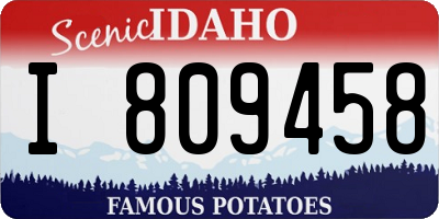 ID license plate I809458