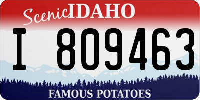 ID license plate I809463