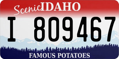 ID license plate I809467