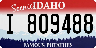 ID license plate I809488