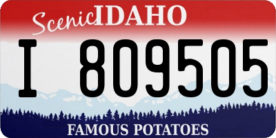 ID license plate I809505