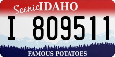 ID license plate I809511
