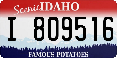 ID license plate I809516