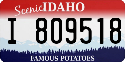 ID license plate I809518