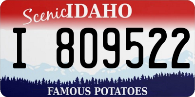 ID license plate I809522