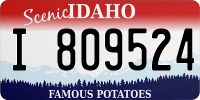 ID license plate I809524