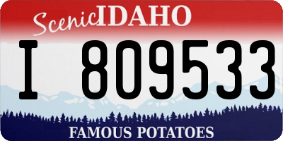 ID license plate I809533