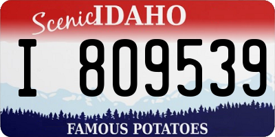 ID license plate I809539