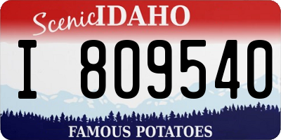 ID license plate I809540