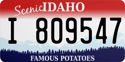 ID license plate I809547