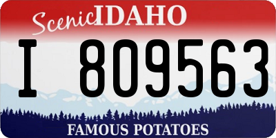 ID license plate I809563