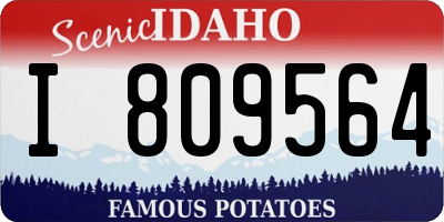 ID license plate I809564