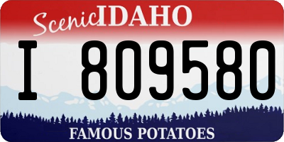 ID license plate I809580