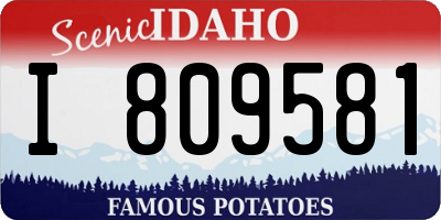 ID license plate I809581