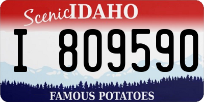 ID license plate I809590