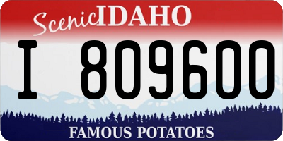 ID license plate I809600