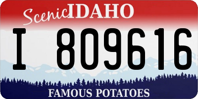 ID license plate I809616