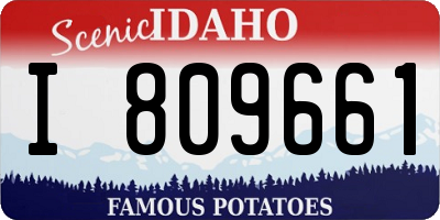 ID license plate I809661