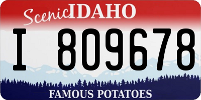 ID license plate I809678