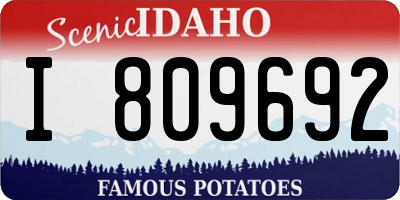 ID license plate I809692