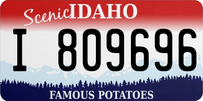 ID license plate I809696
