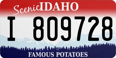 ID license plate I809728