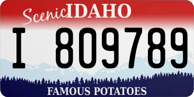 ID license plate I809789