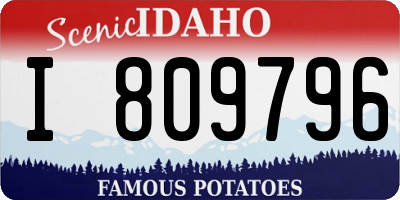 ID license plate I809796