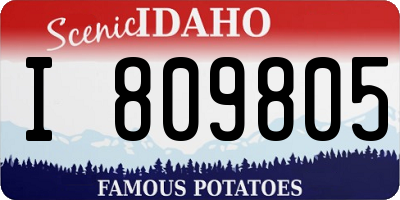 ID license plate I809805