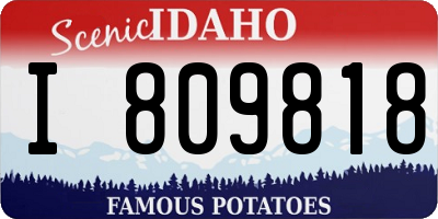 ID license plate I809818