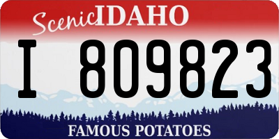 ID license plate I809823
