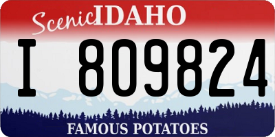 ID license plate I809824