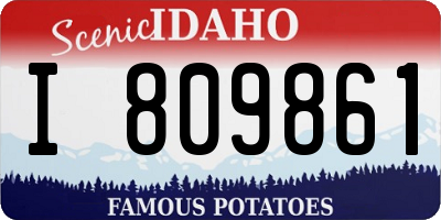 ID license plate I809861