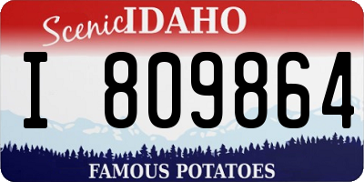 ID license plate I809864