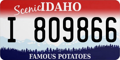ID license plate I809866