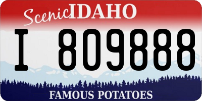 ID license plate I809888