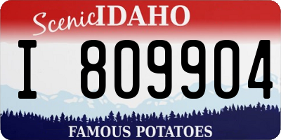 ID license plate I809904