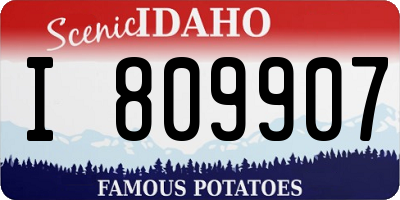 ID license plate I809907