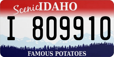 ID license plate I809910