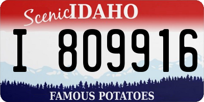 ID license plate I809916