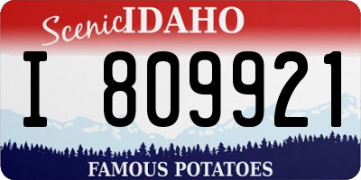 ID license plate I809921