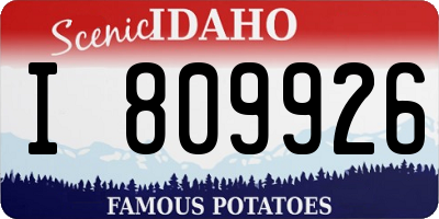 ID license plate I809926