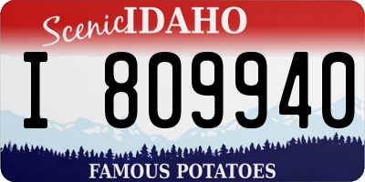 ID license plate I809940