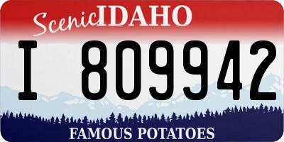 ID license plate I809942