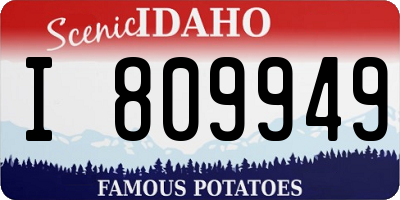 ID license plate I809949