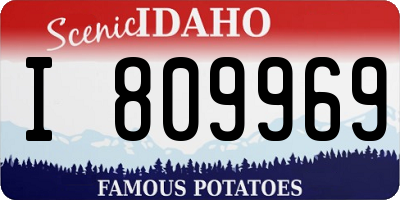 ID license plate I809969