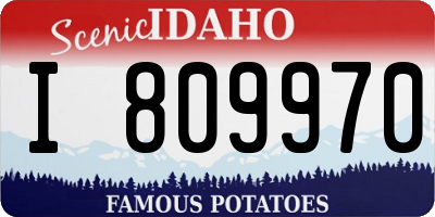ID license plate I809970